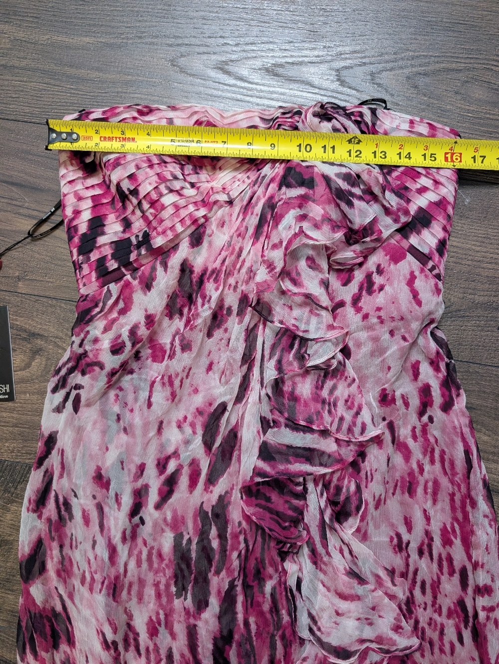Tadashi Raspberry Ruffle-Front Maxi Dress Size 12 New - Picture 4 of 9